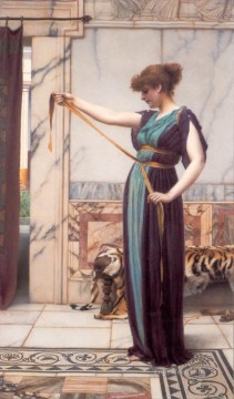  1891 Pintura al %c3%b3leo - Dama pompeyana 1891 Dama neoclásica John William Godward